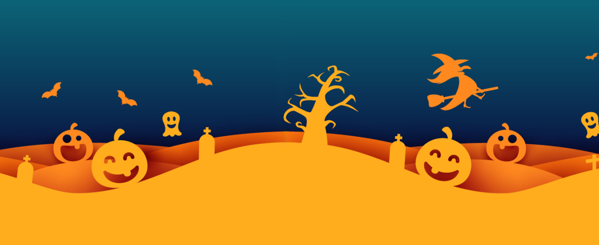 Friendly Halloween landscape